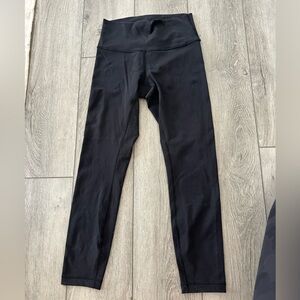 Women’s black Lulu leggings 7/8 length